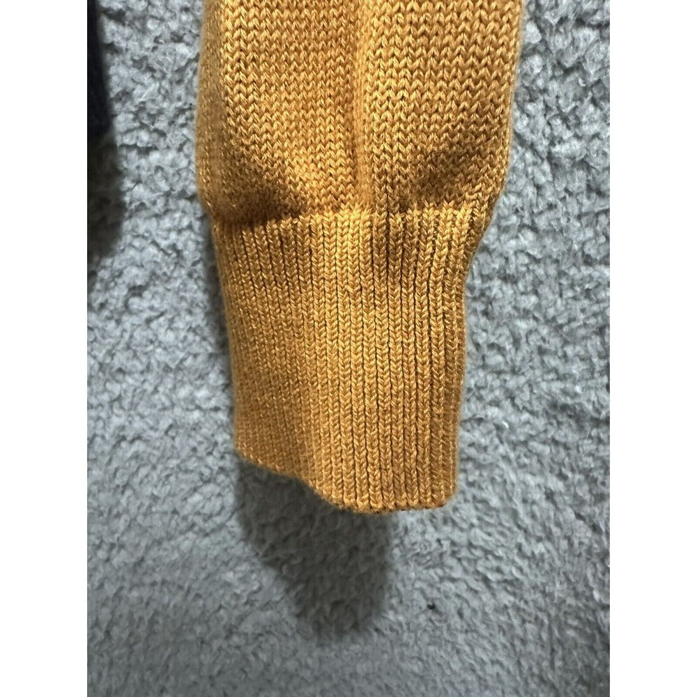 Sean John Mens Ivory/Blue/Brown Color Block Pullover Sweater 1/4 Button Large - Picture 7 of 9